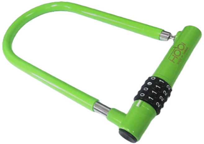 호비바이크 대만 U자형 자물쇠, GREEN, 1개