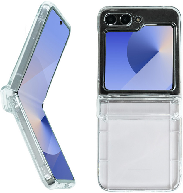 심플리로어 시크 힌지 클리어 카드 휴대폰 케이스