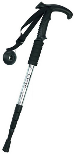 오엠티 T자형 4단 접이식 등산스틱 초경량, 실버, 1개