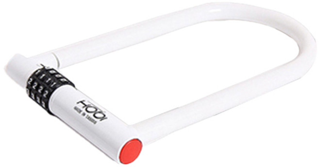 호비바이크 U자형 자전거 자물쇠, WHITE, 1개