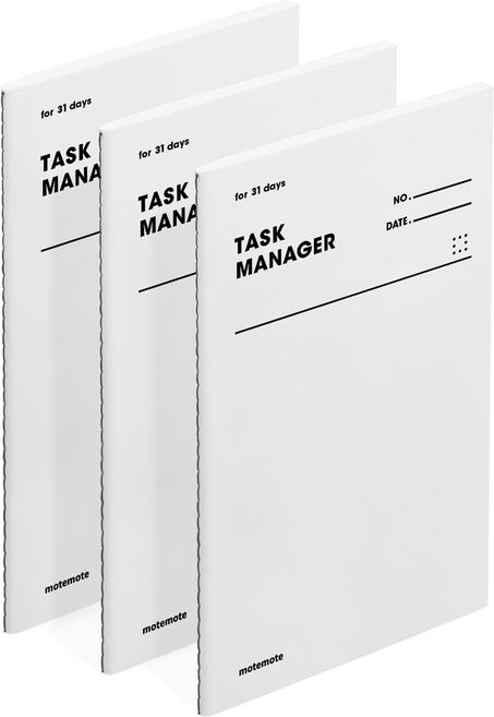 모트모트 태스크 매니저 31DAYS 125 x 198 mm, 화이트, 3개