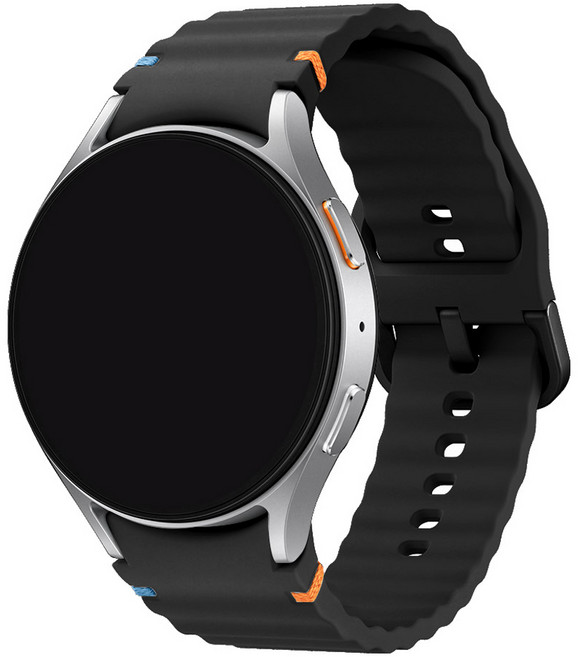 스페이스쉴드 호환 날개형 스트릿 엣지 실리콘 스트랩 20mm, 블랙, 1개