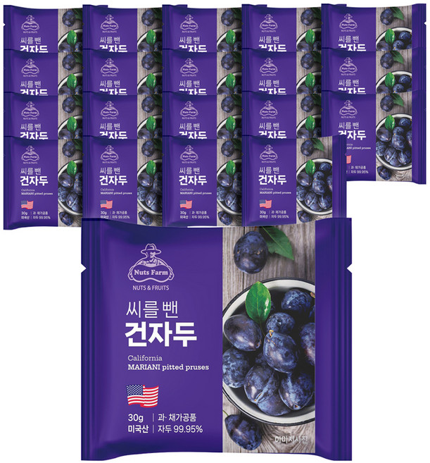 NUTS FARM 無籽李子乾隨身包, 20包, 30g