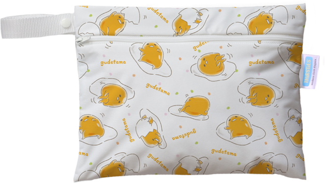 THiRSTiES 防水收納袋 SANRIO聯名款 100% 聚酯纖維 Gudetama 蛋黃哥, Gude ama 蛋黃哥