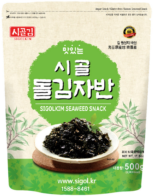 시골김 돌김자반, 500g, 1개