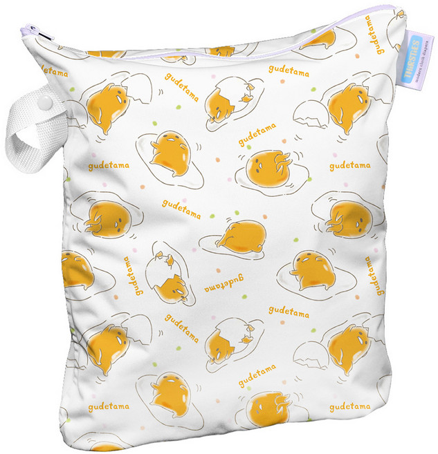 THiRSTiES 防水收納袋 SANRIO聯名款 Gudetama 蛋黃哥 100%聚酯纖維