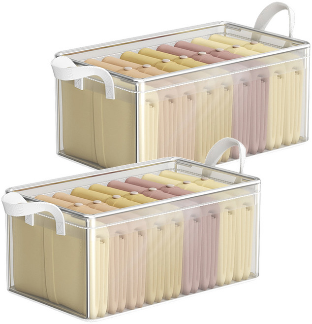 투명방수 리빙 수납 공간 박스 정리함, 2개