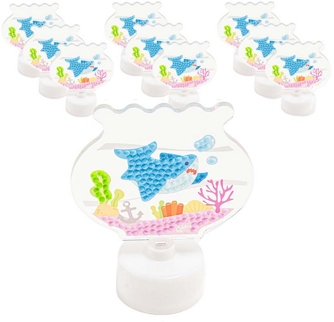 민화샵 여름 보석십자수 무드등 S240006A, 상어, 10개