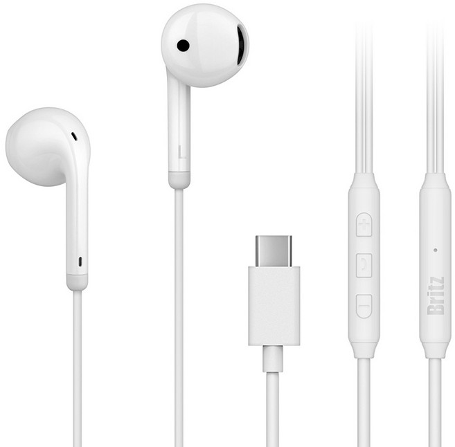 브리츠 C타입 유선 이어폰 BZ-WE100P 화이트