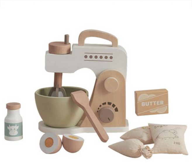 피에스타 우드 베이킹 믹서 소꿉놀이 세트, 혼합색상, 1개