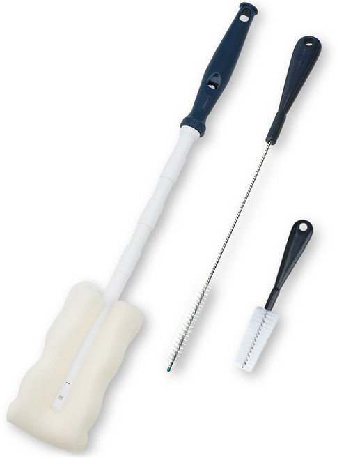 베이비베어 일자형 텀블러 세척솔 3종 세트, 네이비, 1세트