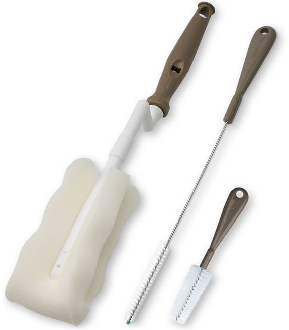 베이비베어 텀블러 세척솔 3종 세트, 브라운, 1세트