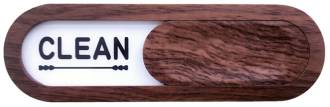 주앤지 식기세척기 슬라이딩 표시 사인 자석 표시판 타원형, 월넛, 1개