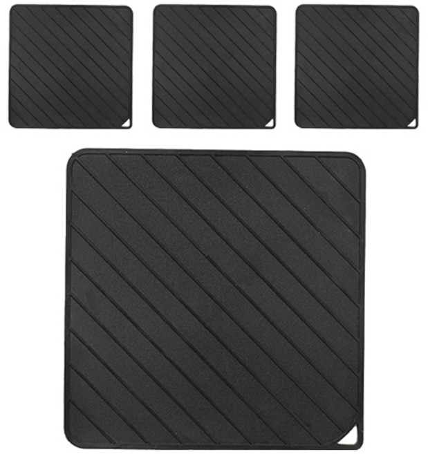 에스앤큐 심플한 냄비받침, 블랙, 4개