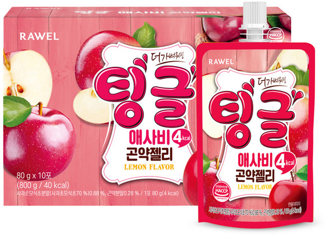 팅글 애사비 곤약젤리, 80g, 10개