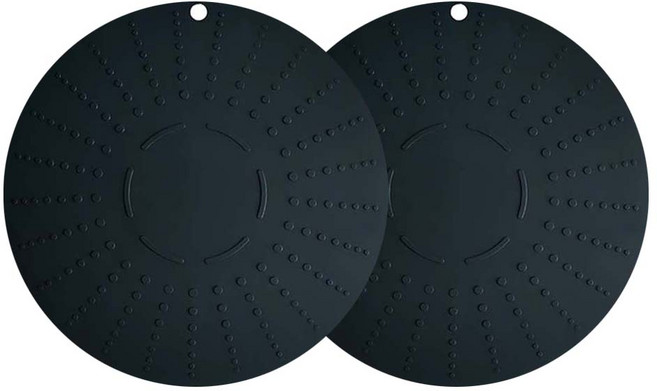 웰라이브 프리미엄 실리콘 인덕션 보호 매트 소, 블랙, 2개