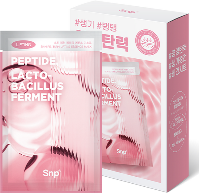 에스엔피 스킨 리턴 리프팅 에센스 영양 탄력 마스크팩, 1개, 10개입