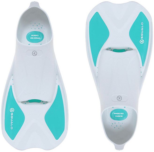 스쿠알로 프리미엄 오리발 숏핀 3 + 메쉬파우치 + 모양유지틀 2p, 민트