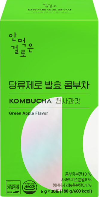 안먹은걸로 당류제로 발효 콤부차 청사과맛, 6g, 30개입, 1개