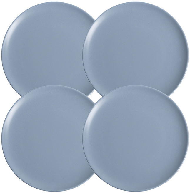 벤자민 무광 파스텔 컬러 디저트 카페 접시, 오션블루, 4개