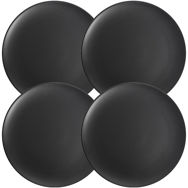 벤자민 무광 파스텔 컬러 디저트 카페 접시, 블랙, 4개