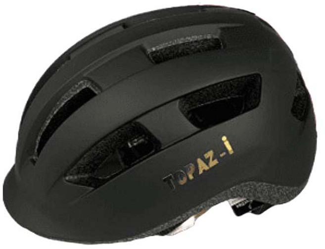 Topaz i 兒童用 KC認證 尾燈 自行車 滑板車 直排輪 安全帽, 黑色, 1個