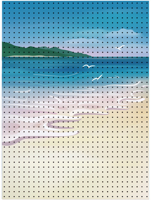 타공판닷컴 해변의 하루 UV 프린팅 타공판 800 x 1500 mm, 혼합색상, 1개
