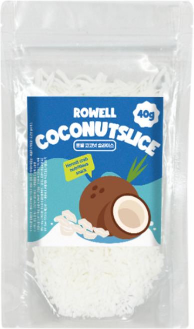 ROWELL 코코넛 슬라이스 소라게 간식, 1개