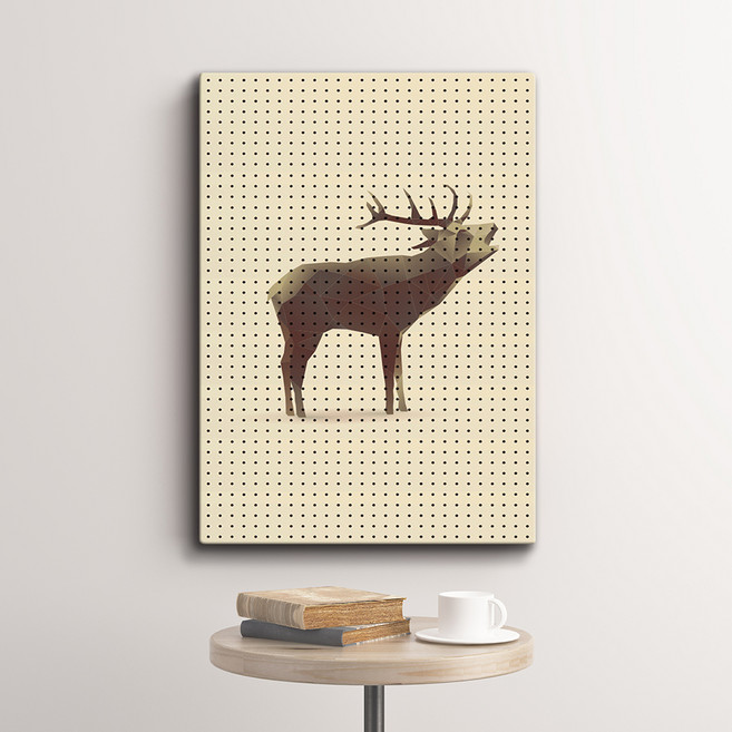 타공판닷컴 폴리아트 디어 UV프린팅 인테리어 타공판 800 x 1200 mm, 혼합색상, 1개