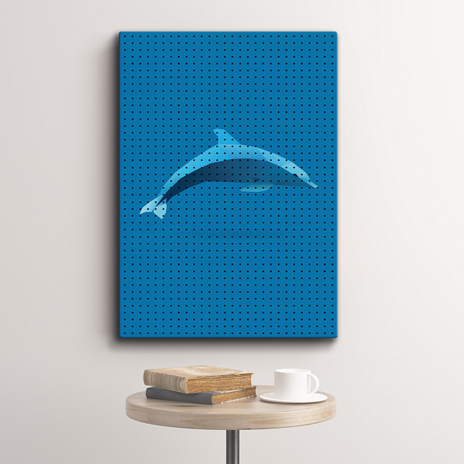 타공판닷컴 폴리아트 돌핀 인테리어용품 UV프린팅타공판 700 x 1000 mm, 혼합색상, 1개