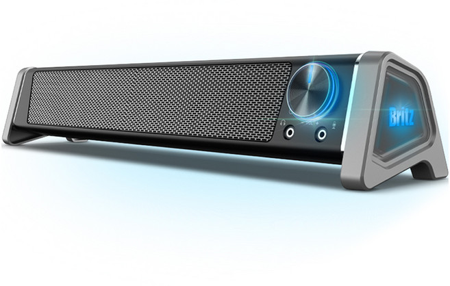 브리츠 LED 라이트 게이밍 사운드바, BZ-SP200X, 혼합색상