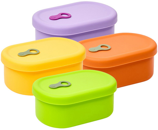 심볼라 실리팝 실리콘 밥팩 망고옐로우 + 바이올렛 + 만다린오렌지 + 그린애플 소 350m 세트, 1세트, 밥팩 4종