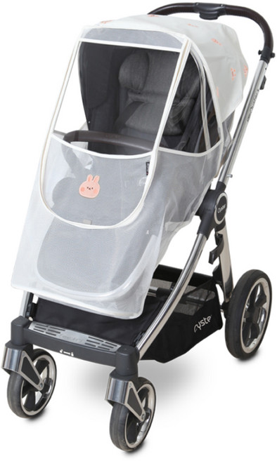 마니또 메쉬 오이스터3 와펜 유모차 전용 방충커버 + 보관주머니 세트, 바니 크림(방충커버), 1세트