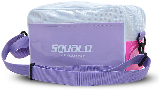 스쿠알로 사각 수영가방 SQB-100, 퍼플 + 핑크