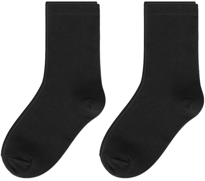 코지라벨 여성용 발목 조임 없는 무압박 편안한 중목 양말 2켤레