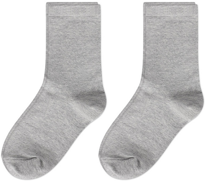 코지라벨 여성용 발목 조임 없는 무압박 편안한 중목 양말 2켤레