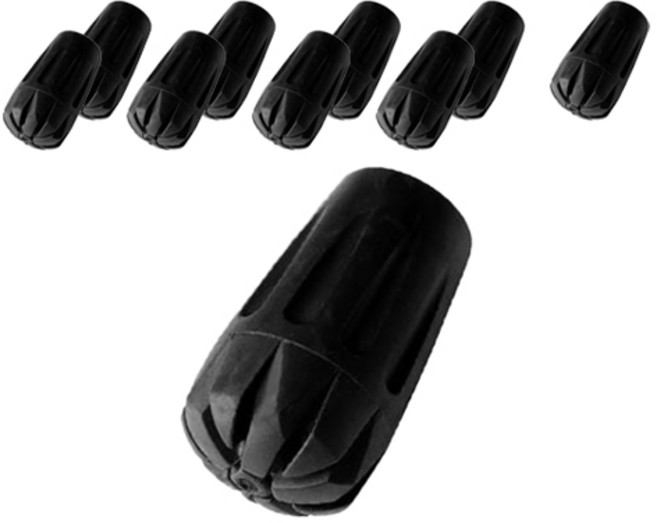 등산스틱 고무패킹 보호캡, 검정, 10개