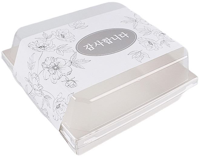 피크닉앤패키지 정사각 화이트샌드 + 감사 띠종이 세트, 10세트