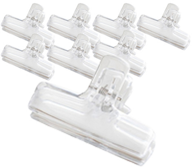 만들하비 투명 북클립 집게 01 화이트, 대, 8개입, 1개