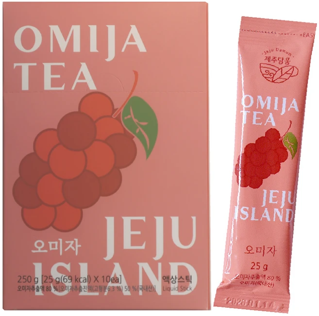 제주담움 오미자 스틱, 25g, 10개입, 1개 - 쿠팡
