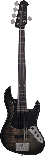 헥스 입문용 5현 베이스기타, 트랜스퍼런트 블랙 버스트, B375 G/TBK, 1개