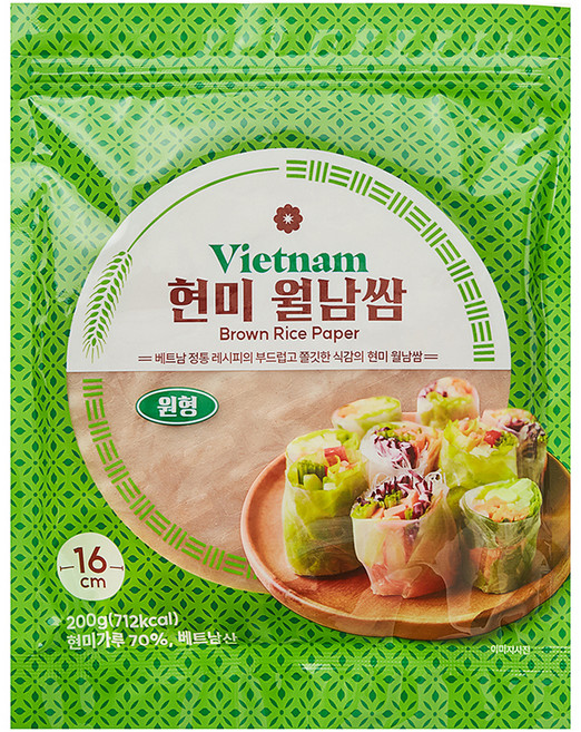 현미 원형 월남쌈, 200g, 1개