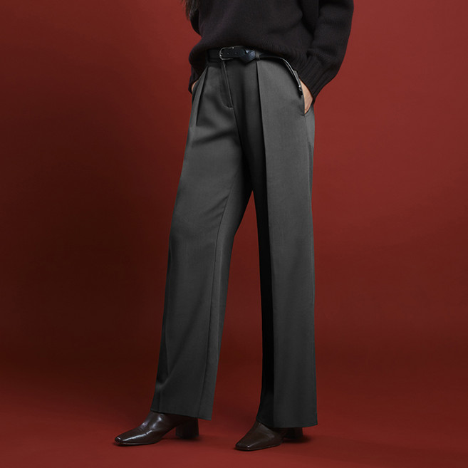 데일리라운지 여성용 울 와이드 팬츠