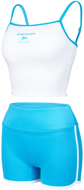 레노마 여성용 슬리브리스 래쉬가드 상하 세트 RN-LS2E501-WH