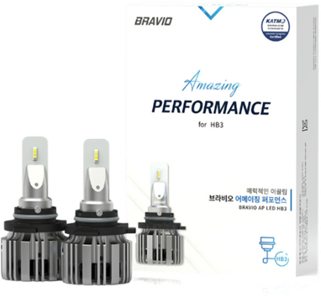 브라비오 어메이징 퍼포먼스 HB3 자동차 LED 전조등 세트, 1세트, 9005
