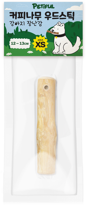 페티풀 커피나무 우드스틱 강아지 장난감 XS, 혼합색상, 1개