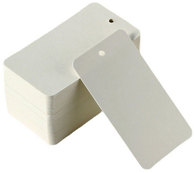 만들하비 의류 포장 무지 라벨 택, 05 화이트, 100개