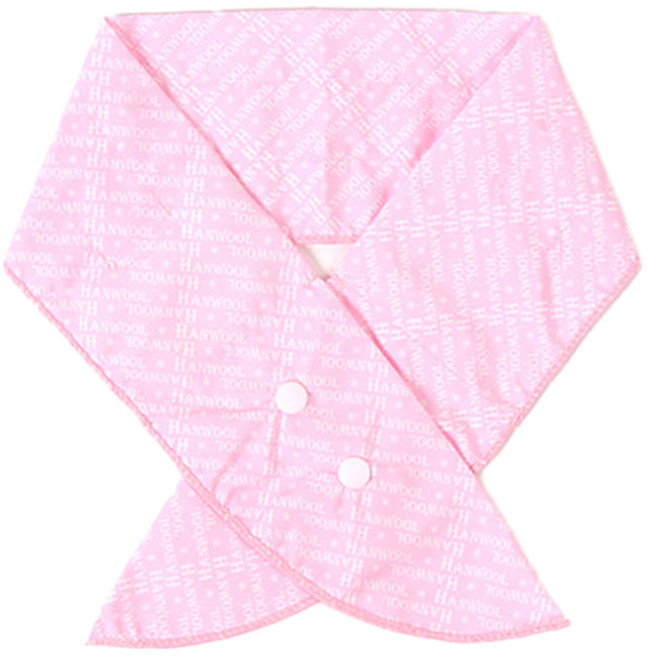 3단 스냅형 아이스 쿨 스카프, 핑크, 1개