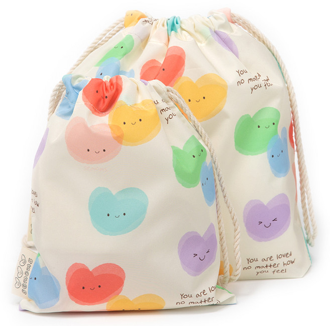 세맘스 유아용 스트링 파우치 2종 세트, 러블리