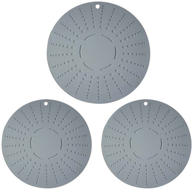 웰라이브 실리콘 인덕션 보호 매트 대 + 소 2p, 그레이, 1세트